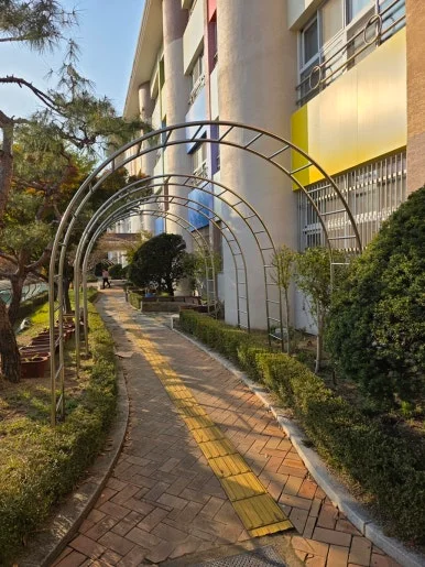 [스텐 장미아치] 수원 구운초등학교 텃밭 산책로 시공