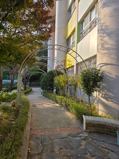 [스텐 장미아치] 수원 구운초등학교 텃밭 산책로 시공