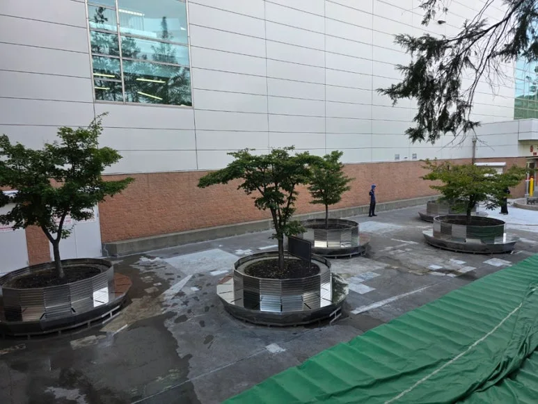 [스테인레스 원형벤치] 고객휴게공간 리뉴얼